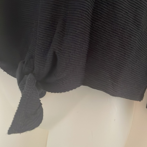 Madewell Texture and Thread Long 3/4 Sleeve Blouse Black Women’s - Picture 3 of 5